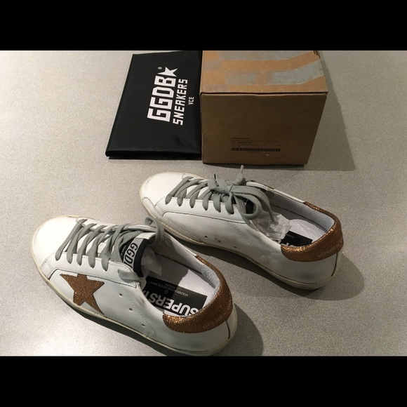 Golden Goose Superstar Leather Glitter Sneaker NIB - Picture 4 of 6